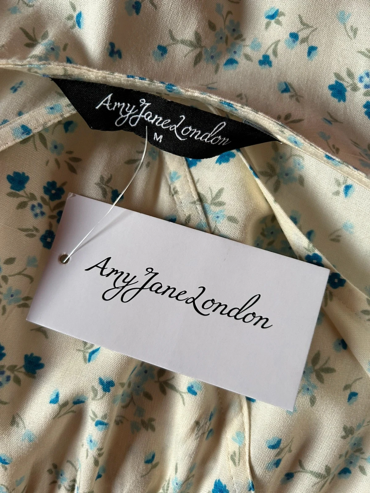 🩵🌿Vestido floral Amy Jane London boêmio cottagecore campestre pradaria romântico floral M/38🌿🩵 – photo 19